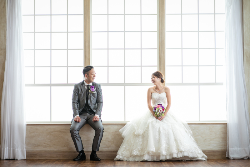 夫から妻へ サプライズフォトウェディング 撮影日 21年10月8日 カレイドフォトスタジオ チャペル Caleido Photo Studio 静岡県でフォトウェディング探すならphotorait