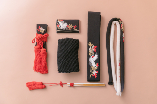 5点セット 黒・桜刺繍