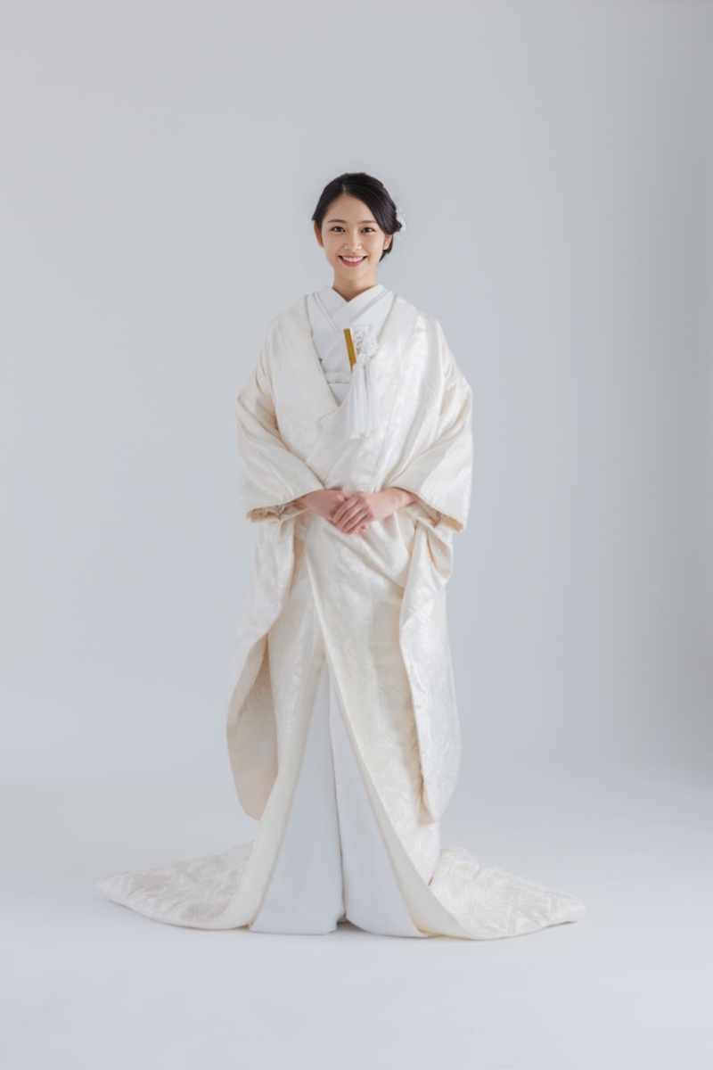 鶴花格子紋