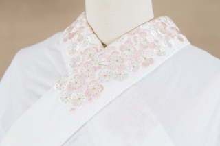 刺繍衿 ピンク
