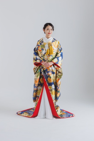 紺青松と鶴