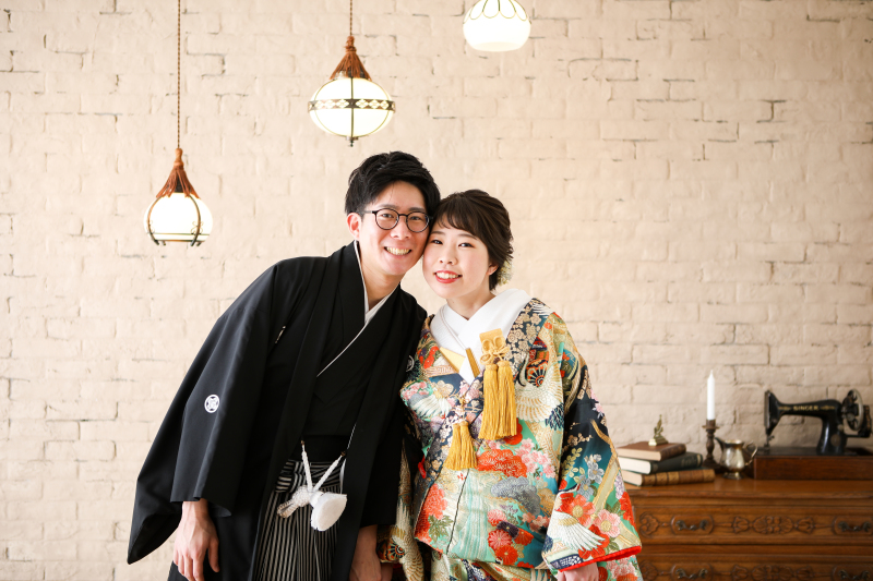 スタジオでおふたりらしく♪和婚フォト