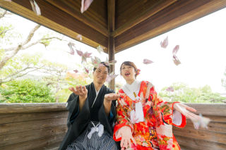 折り鶴で永遠を願う♡大人のゆるり和婚❀