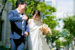 居留地でおふたりらしく♪ウェディングフォト。