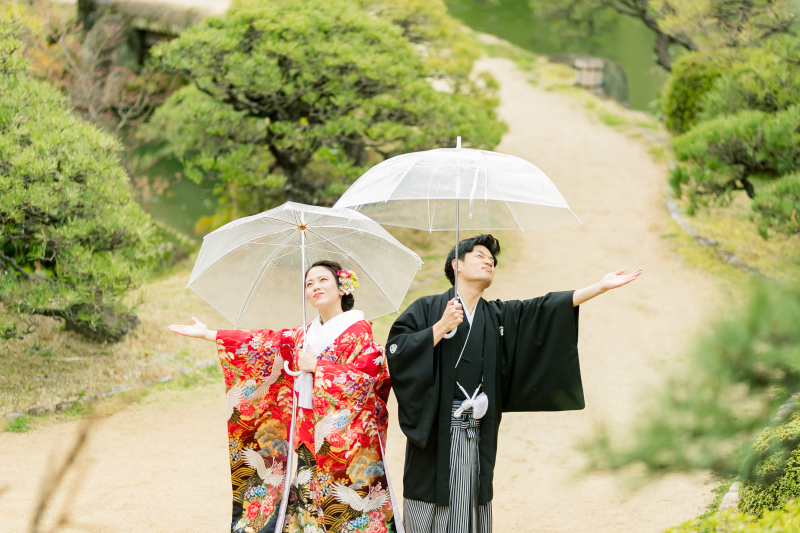 雨に濡れた花嫁はHAPPY♪