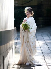 2033 五つ紋付花鳥図