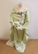 掛下022 大輪花 薄緑