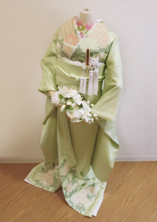 掛下022 大輪花 薄緑