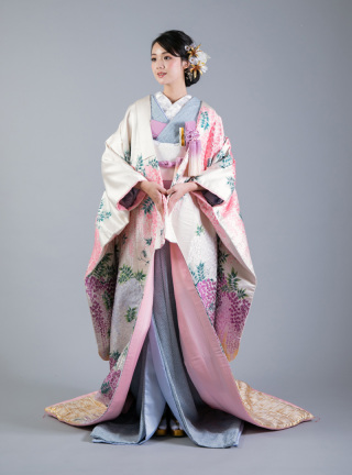 1129　白地藤織物