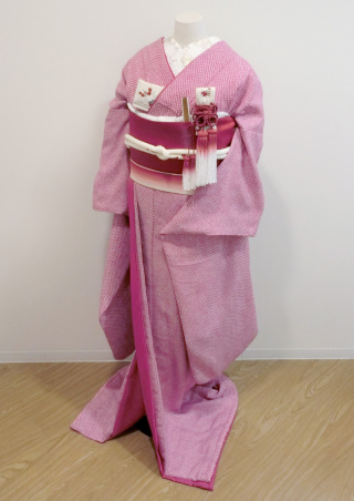 掛下007 絞り 紅梅