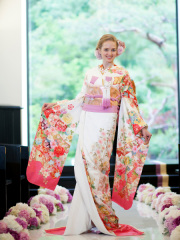  3054 白地ピンクぼかしのしめ