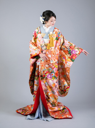 1081 手織唐織 桃山花比べ