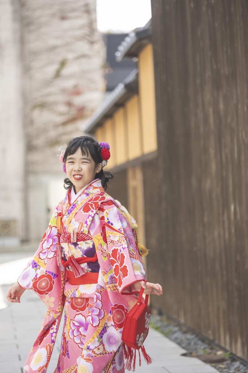 ピンク色のお着物♡