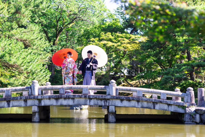 撮影後半は円山公園へ!