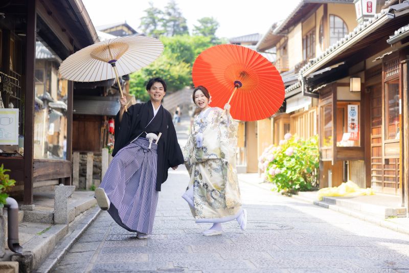 和傘でわちゃわちゃ