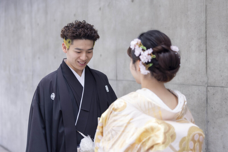 照れた笑顔も、かけがえのない一枚