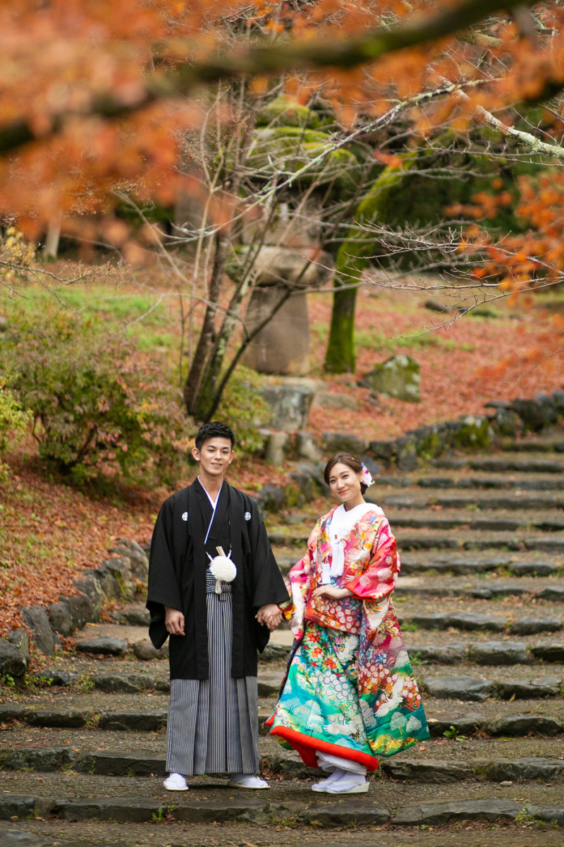 グラデーションの色打掛