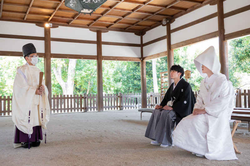神社さまでのご結婚奉告祭