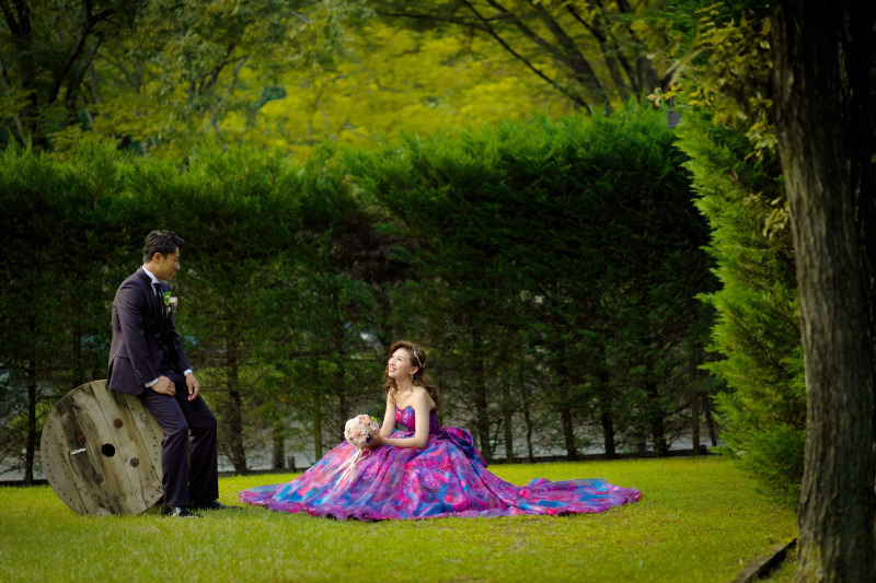 花嫁和婚_ガーデンで撮影できる