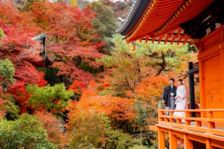秋の超早得！≪10月～12月撮影される方限定≫和装「極」プラン【ロケ地2箇所・お衣装 新郎様２点 / 新婦様3点】