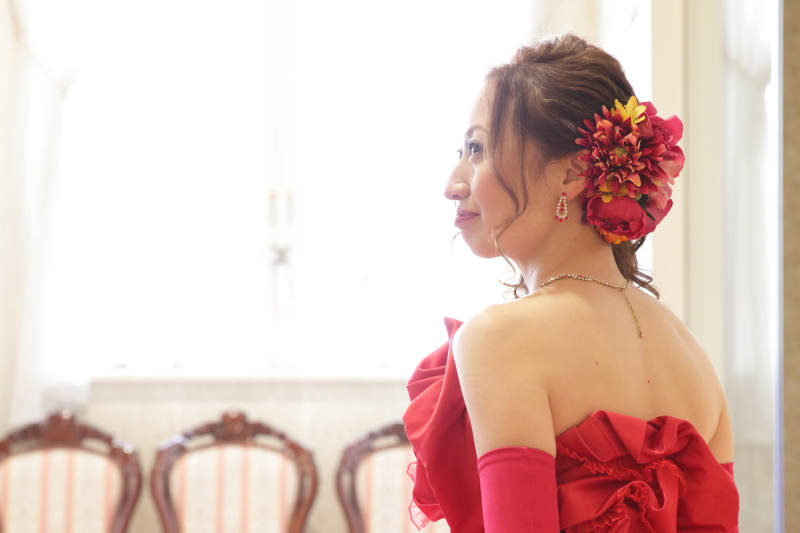 ブーケやヘッド装花もオプションでリクエスト可能！