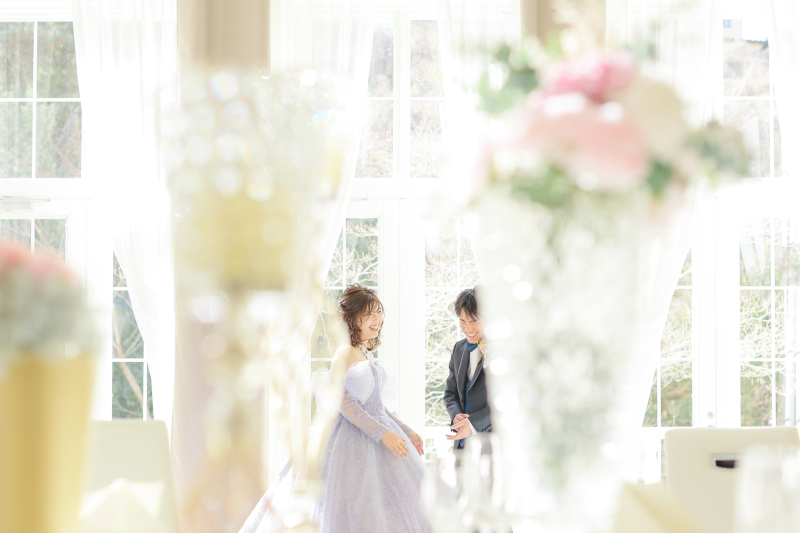 披露宴会場内にて