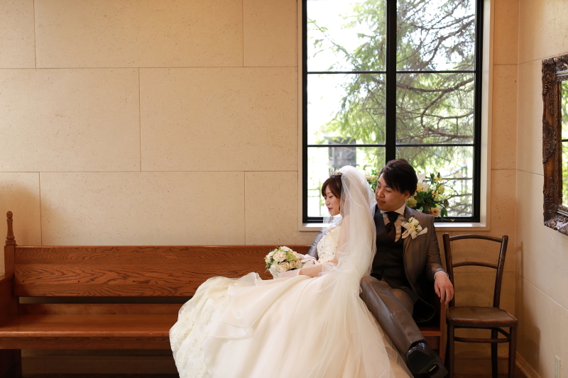 教会ロビーにて