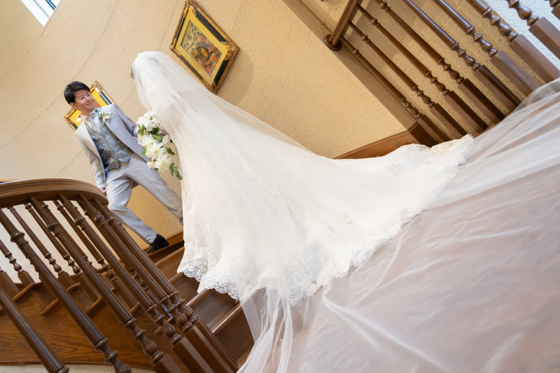 教会螺旋階段で