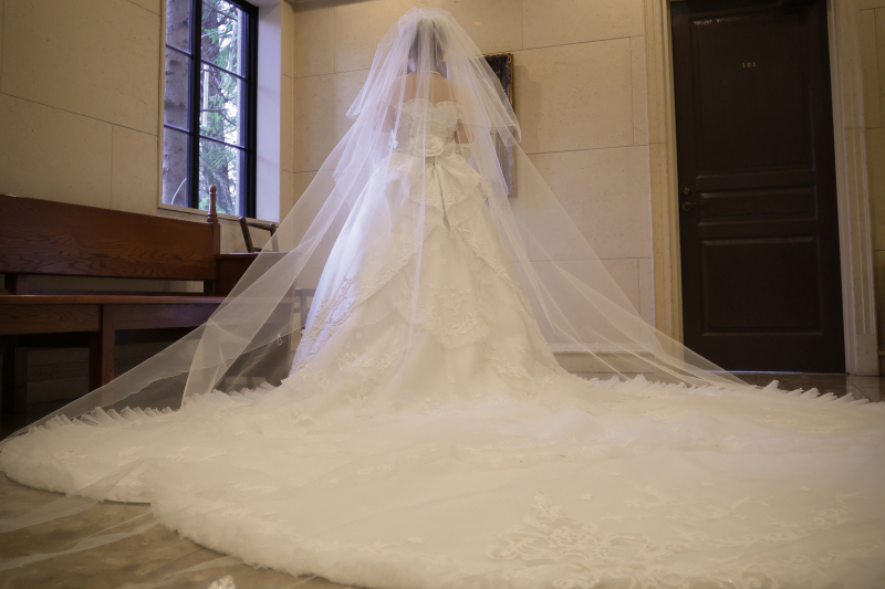 ロングトレーンドレス