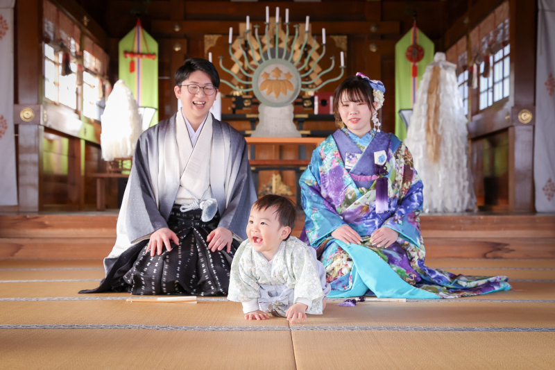 お子様と一緒の家族の思い出に　〈白ドレス＆色打掛ロケ〉 