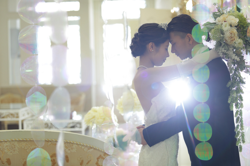 披露宴会場ロビーにて