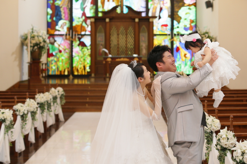 ウェディングドレスにお色直し