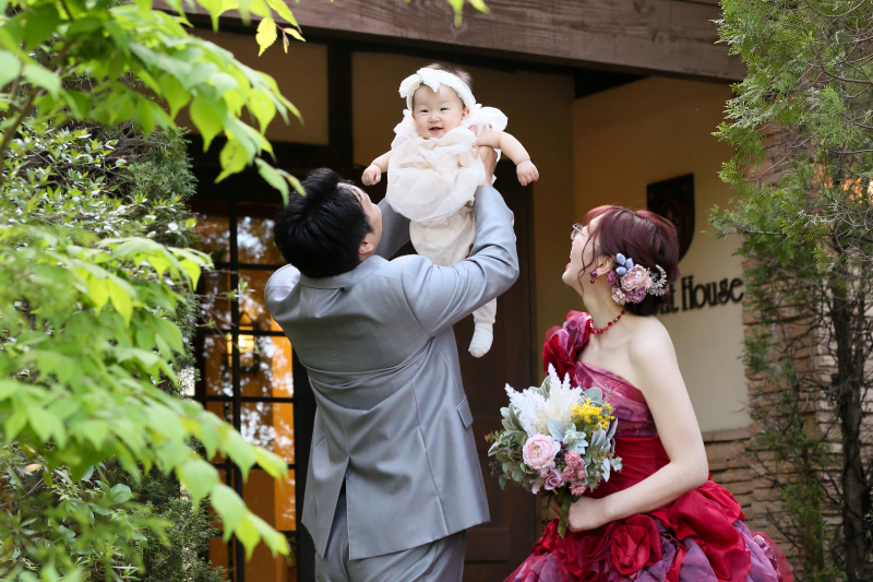 親子スリーショット