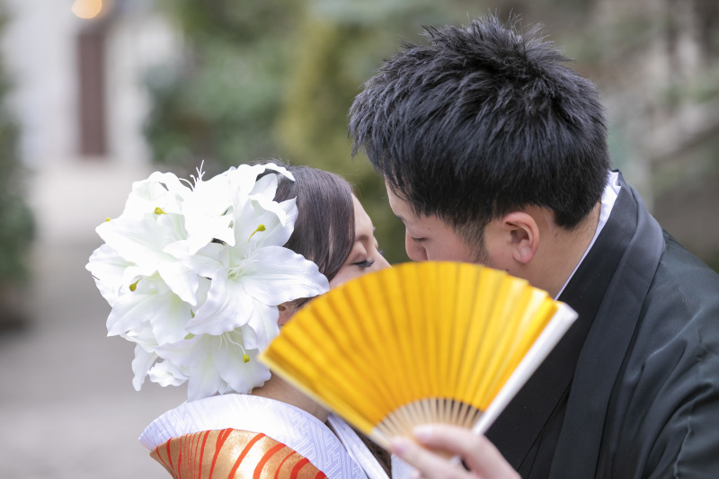 和装でのゆりのヘッド