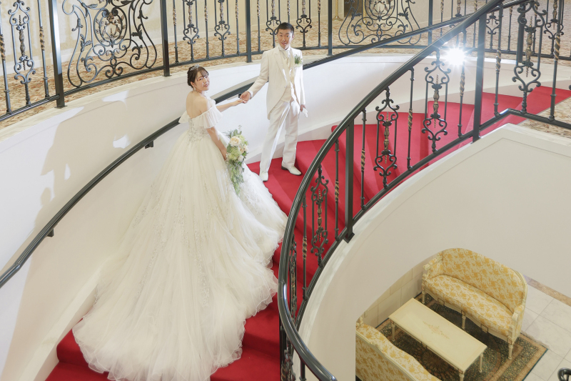 ボリュームのあるウェディングドレス