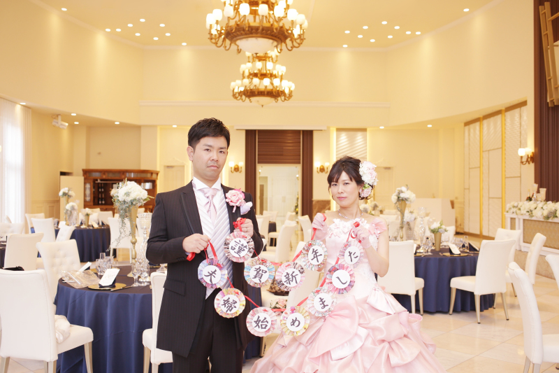披露宴会場にて