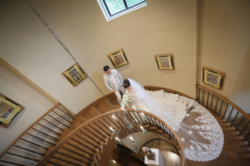 木製の螺旋階段