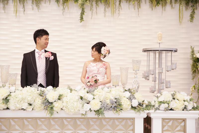 メインテーブルで