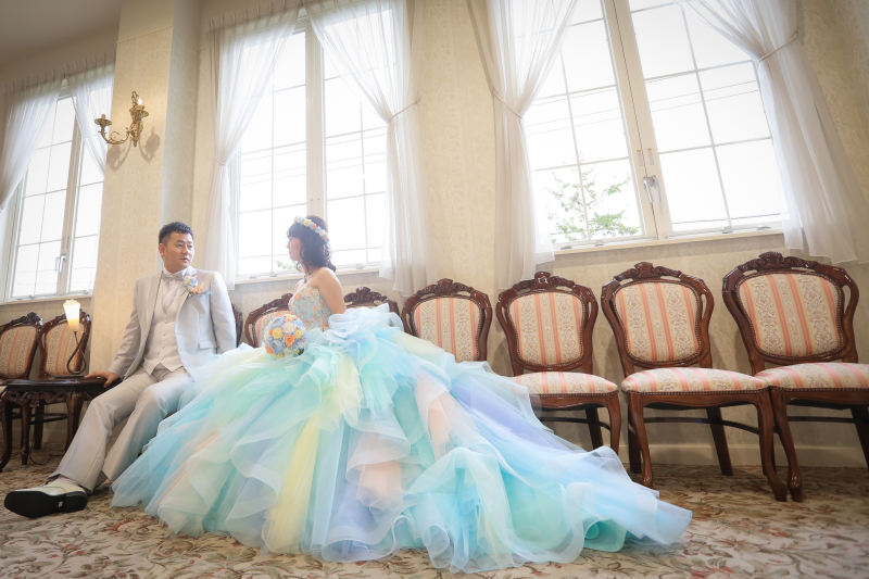 自然光を浴びて