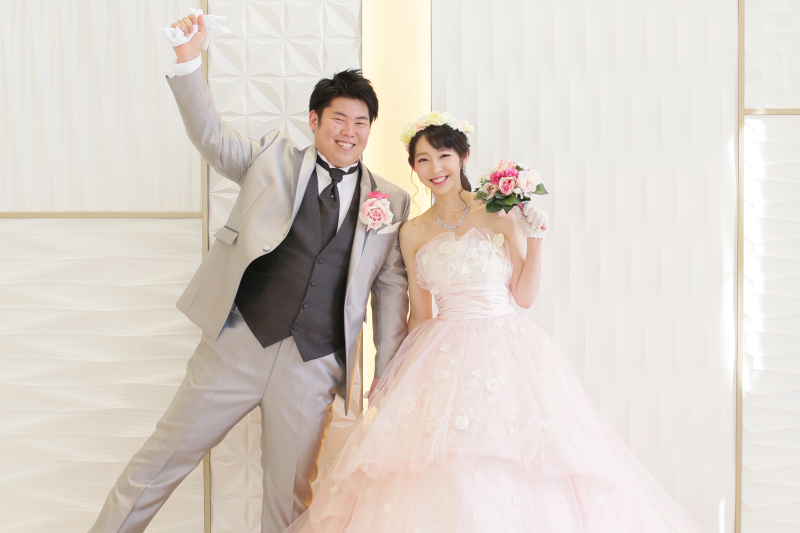 披露宴会場内にて