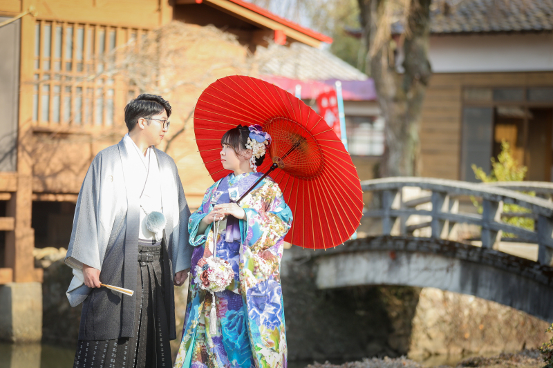 番傘でアクセント