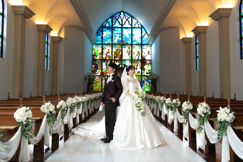 教会から撮影のスタート