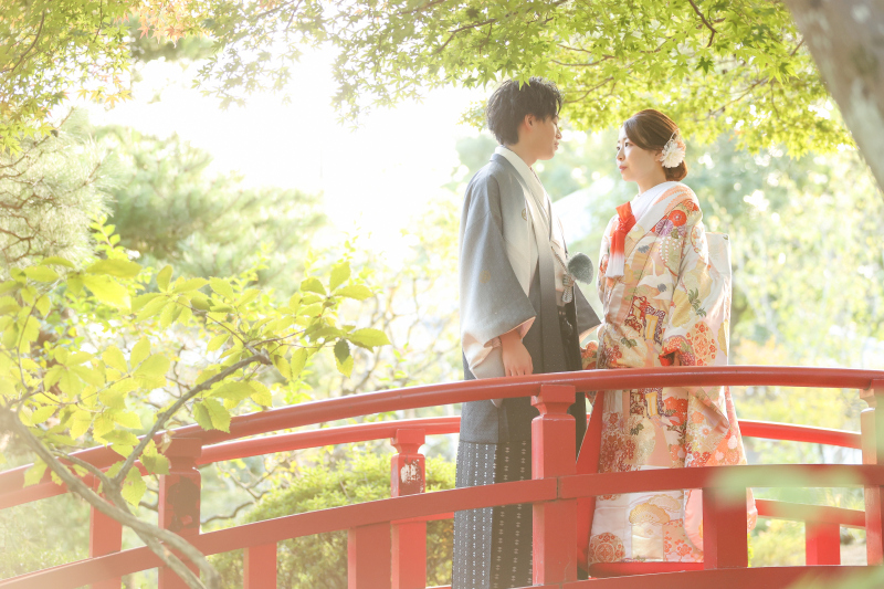 庭園が美しい輪王寺まで出張フォト　〈色打掛ロケ〉 