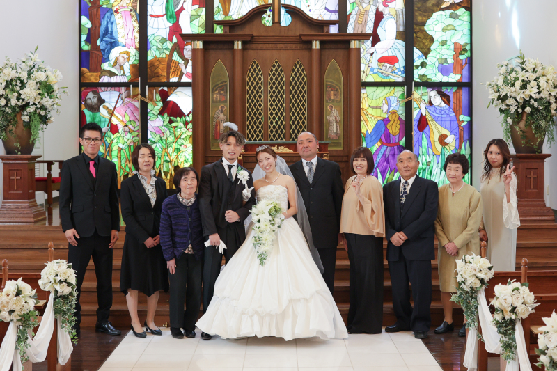 家族で集合写真