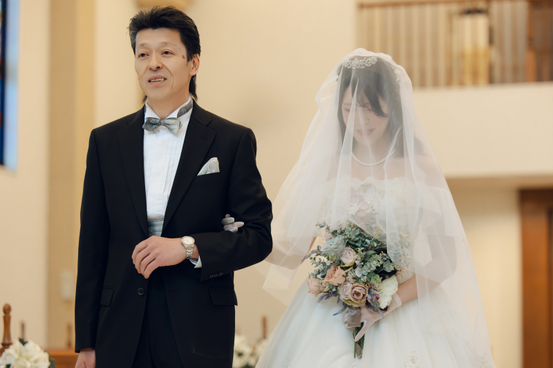 お父様とのご入場