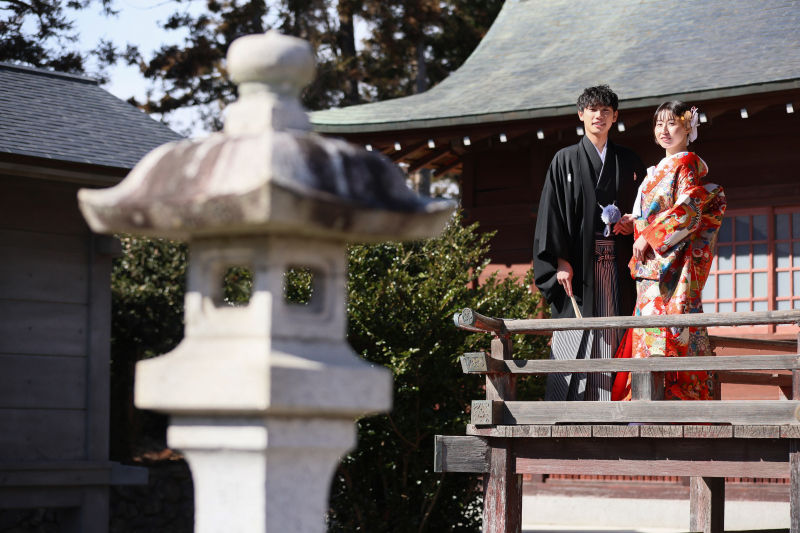 神社での撮影からスタート