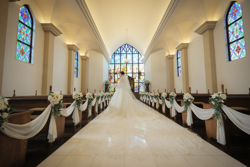 幅広のバージンロード