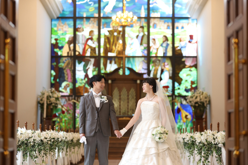 教会から撮影スタート