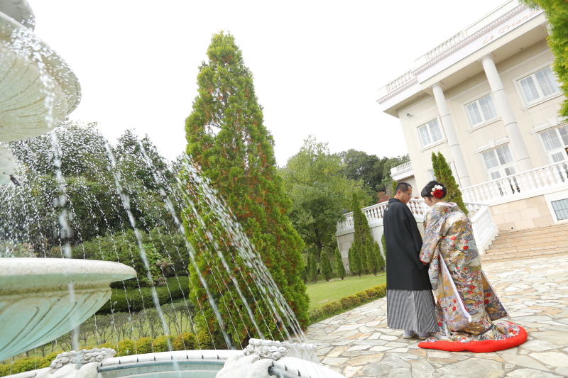 洋風なガーデンで