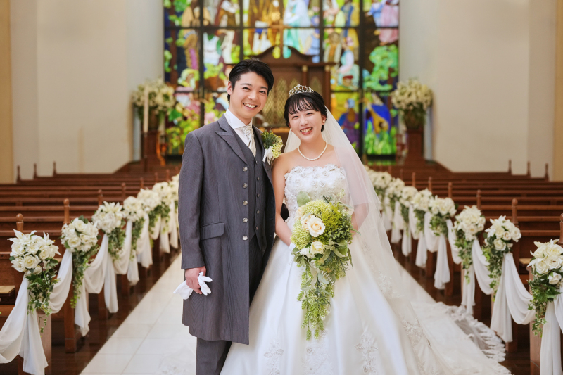 バージンロードの上で